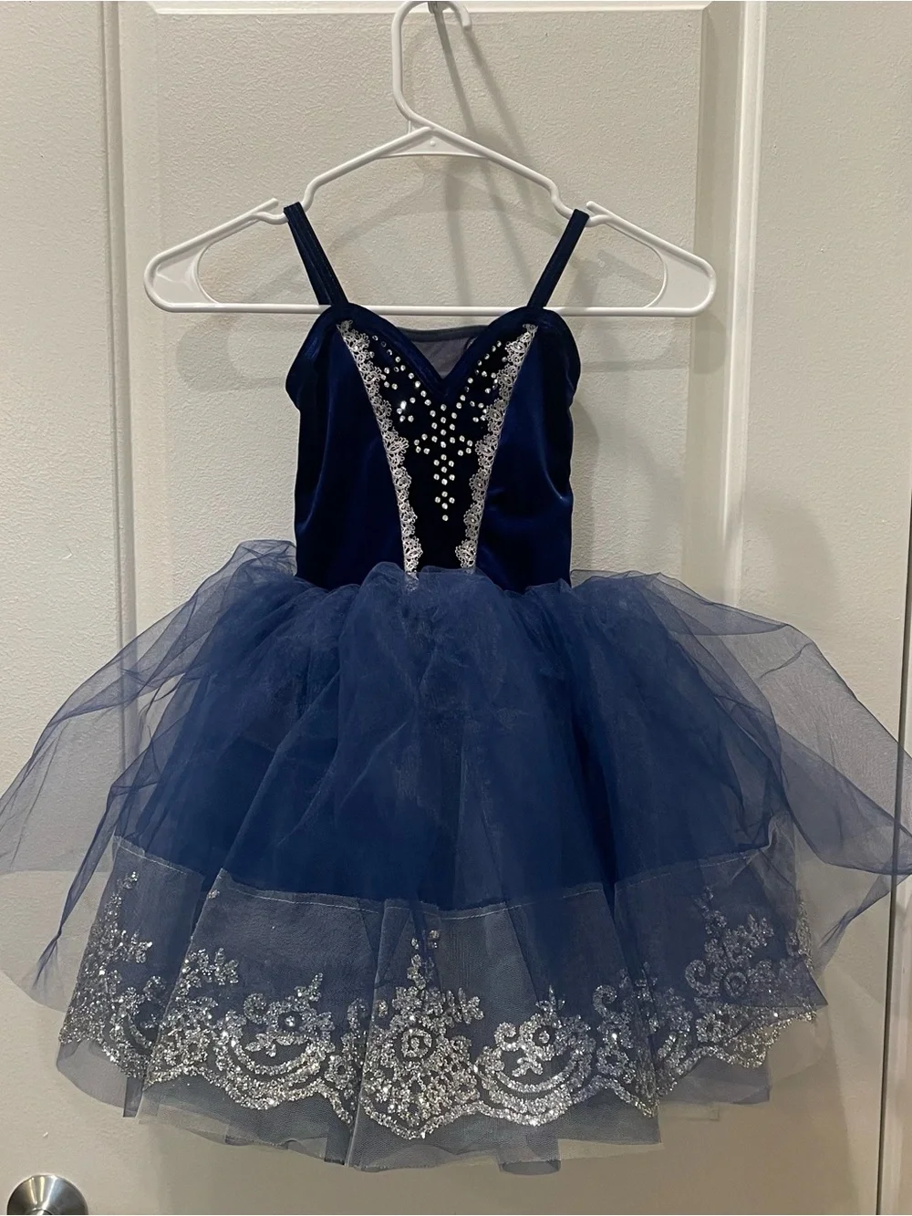 Weissman Navy Velvet Sparkly Tulle Dance Costume